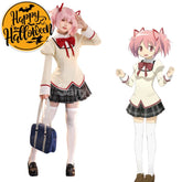 【In Stock】Anime Puella Magi Madoka Magica Cosplay Kaname Madoka&Akemi Homura&Tomoe Mami Cosplay Costume Premium Edition